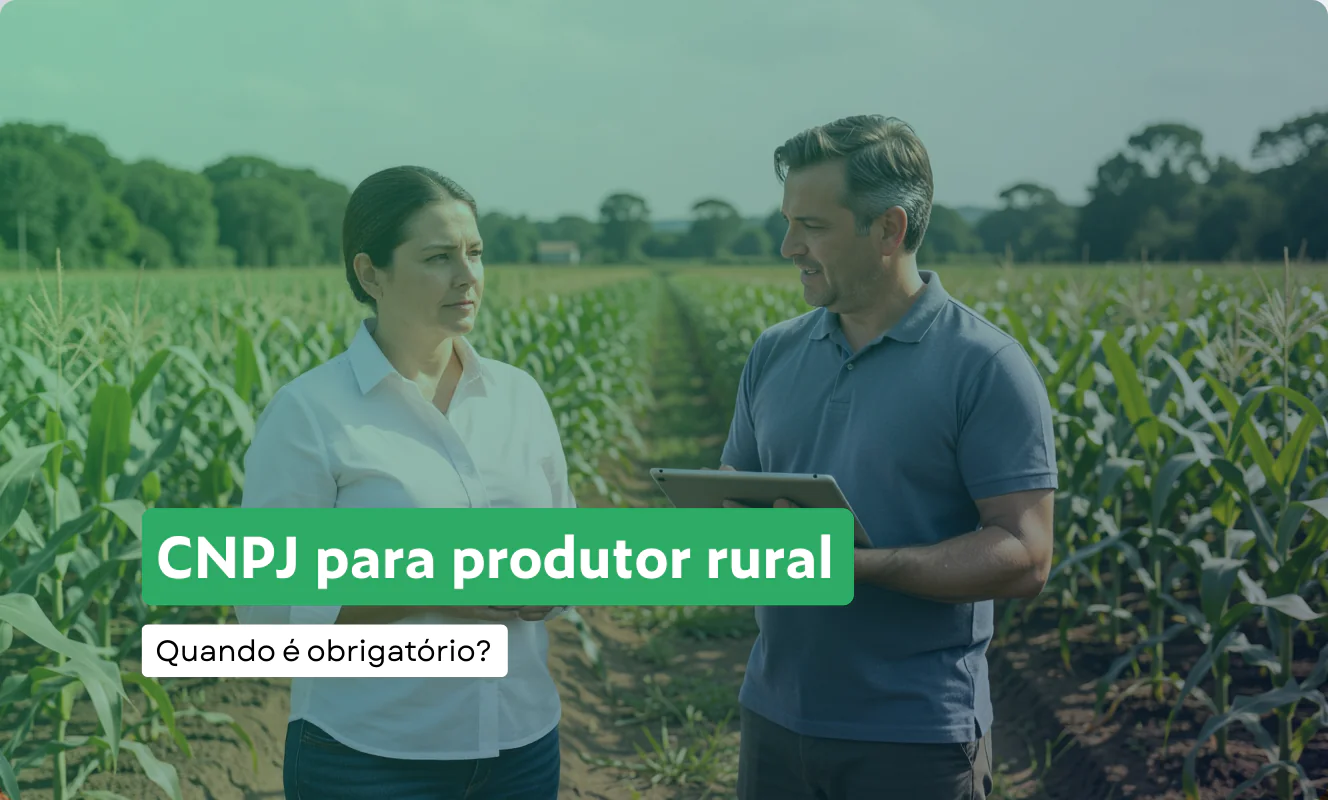Produtor rural e contador do agro na lavoura.